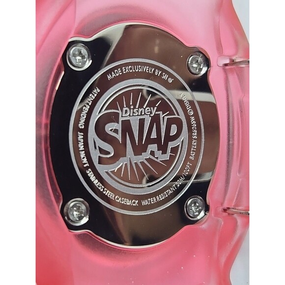 Disney Snap Kids Watch Pink Jelly Strap Quartz 30M New Battery Japan SII Movt WR - Picture 11 of 11
